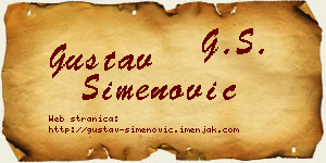 Gustav Simenović vizit kartica